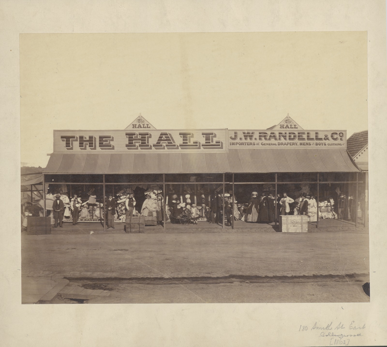 The Hall J. W. Randell & Co. Importers of general drapery mens and boys clothing