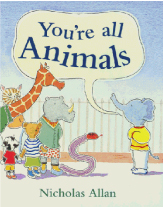 You're all animals children's book cover