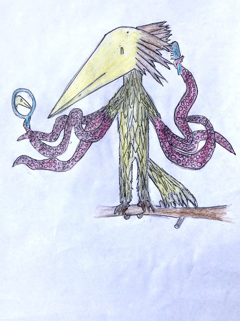 Angus's curious creature illustration